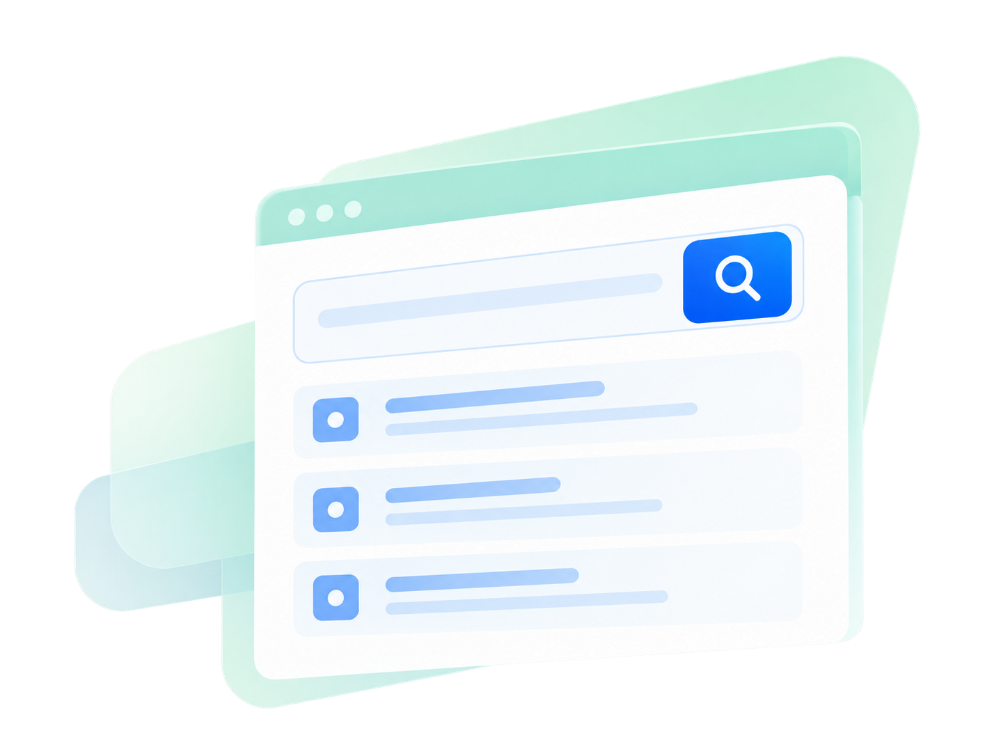 Illustration d'une interface de recherche